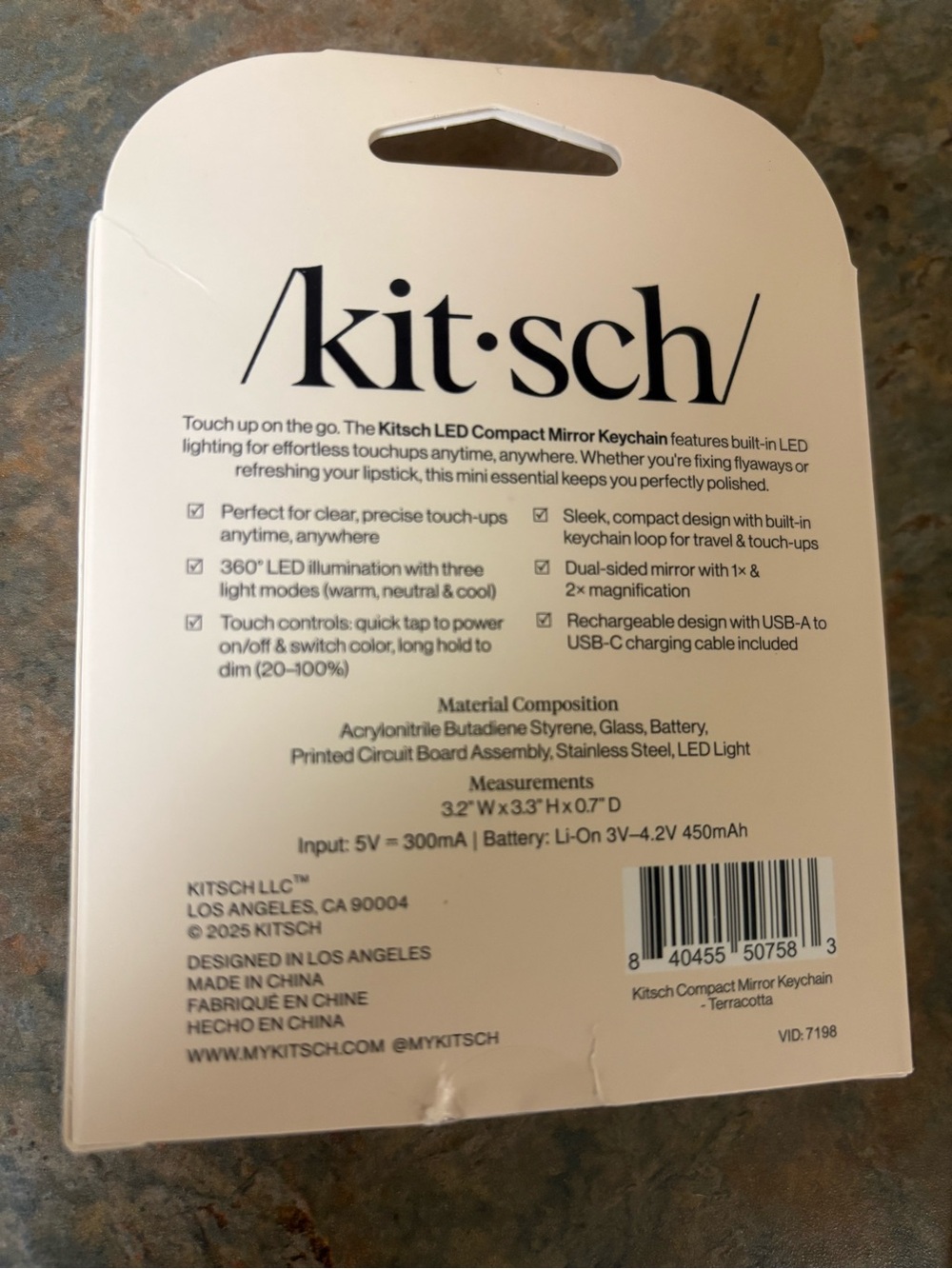 Kitsch LED Compact Mirror Keychain - Picture 2 of 2